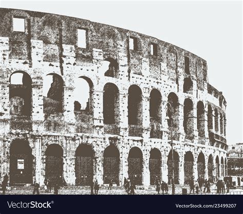 Image of the roman colosseum Royalty Free Vector Image