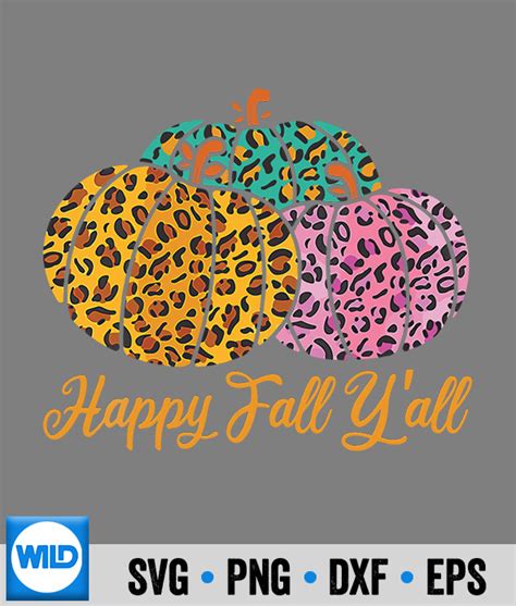 Pumpkin SVG, Leopard Pumpkin Happy Fall Yall Autumn Pumpkin Season SVG ...