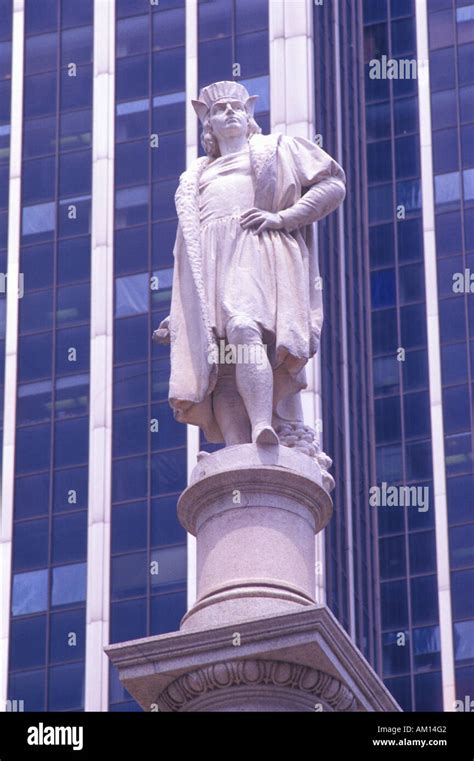 Statue of Christopher Columbus New York NY Stock Photo - Alamy