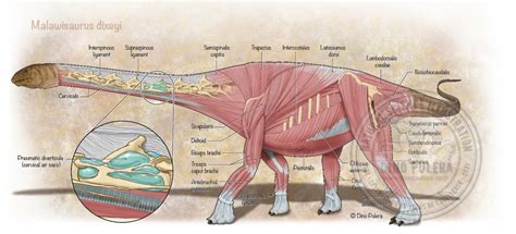 Anatomy of a sauropod dinosaur (Malawisaurus dixeyi) | Behance