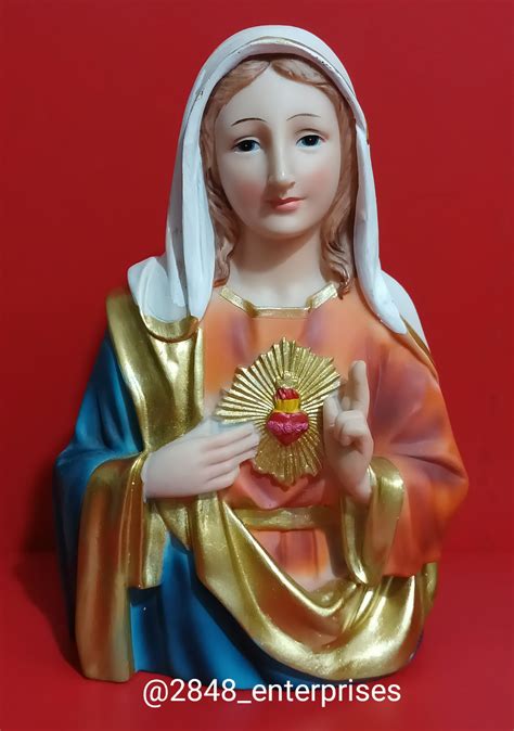 Immaculate Heart of Mary Statue - Solid Resin (8 1/4 inches) LIMITED ...