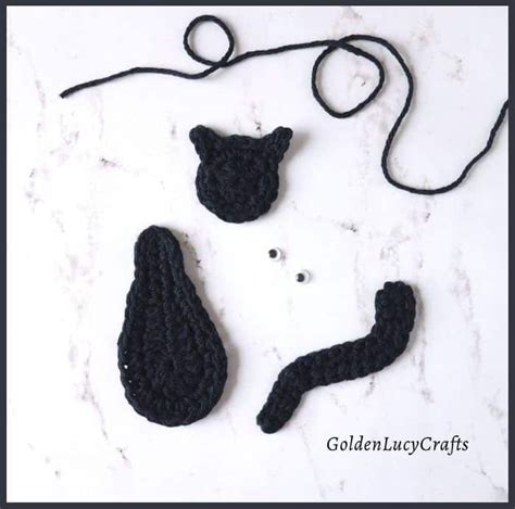 Black Cat Crochet Pattern | Crochet cat, Crochet motif, Crochet cat pattern