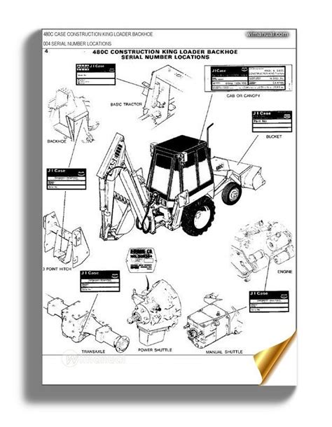 Case 480c Construction King Backhoe Parts Catalog