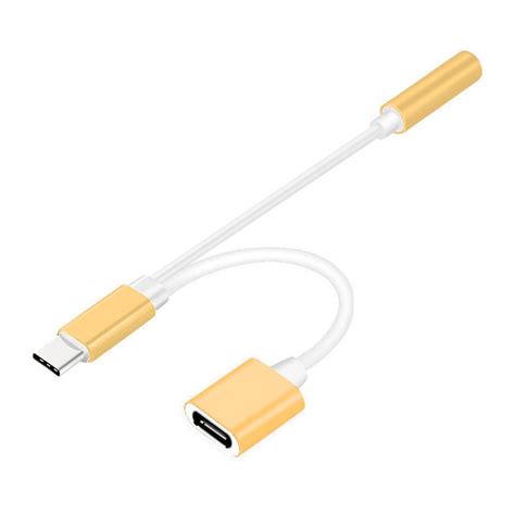 NGHnuifg Type-c To Type-C+3.5mm Audio Adapter Headset Charging Two-in ...