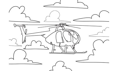 Helicopter Drawing line art vector illustration for coloring book ...