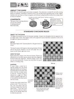 ABOUT THE GAME CONTENTS STANDARD CHECKERS RULES / about-the-game ...