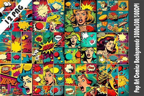 Pop Art Comics Background PNG Graphic by DenizDesign · Creative Fabrica