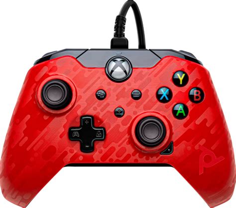 Performance Designed Prod PDP Gaming Wired Controller: Phantasm Red Xbox Series X|S Camo Red 049 ...