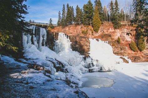 Gooseberry Falls In The Winter: A Frozen Paradise In Northern Minnesota Red Around the World