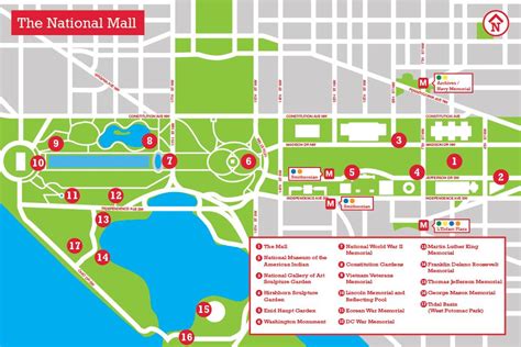 National mall parking map - Map of national mall parking (District of ...