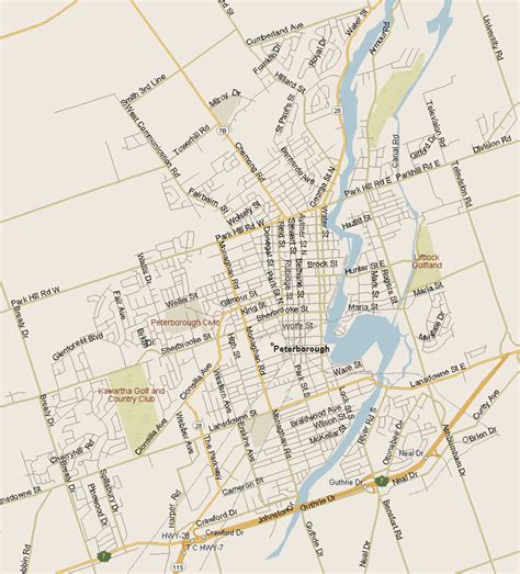 Peterborough Canada Map