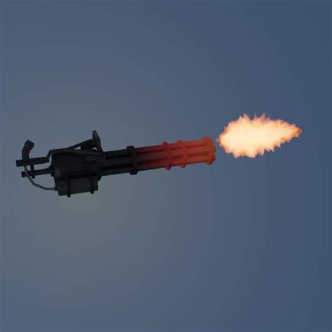 Minigun - 3D Model by Daront