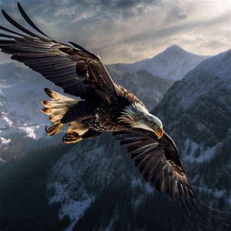 Premium AI Image | A majestic eagle flying in the sky