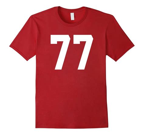 77 Sports Jersey Number T-Shirt for Team Fan Player #77-CL – Colamaga