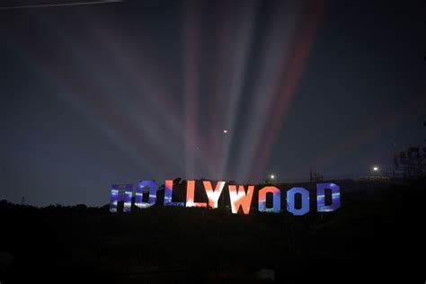 Why the Hollywood sign was lit up for first time in 22 years - Los Angeles Times