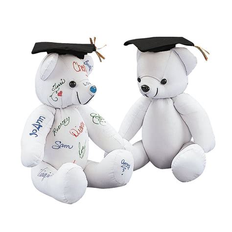 Graduation Autograph Stuffed Bear | Oriental Trading | Graduation bear, Great graduation gifts ...