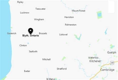 Blyth, Ontario Area Map & More