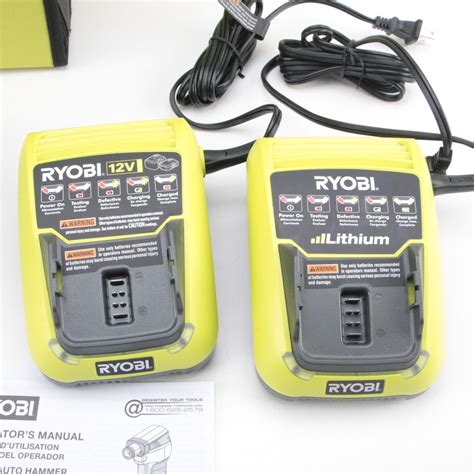 Ryobi Cordless Drill and Auto Hammer with Lithium Batteries and ...