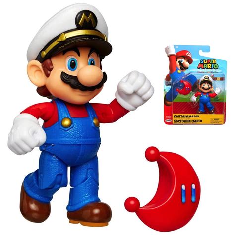 Captain Mario Super Mario Nintendo 4" Action Figure - Walmart.com - Walmart.com