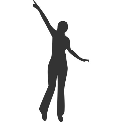 Pointing lady silhouette vector image | Free SVG