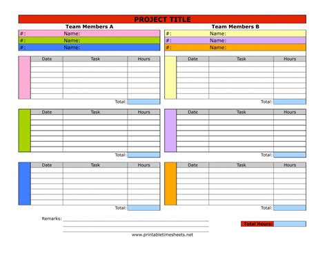 Download Project Timesheet Template | Excel | PDF | RTF | Word ...