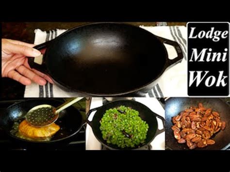 Lodge 9 inch Cast Iron Mini Wok Review - YouTube