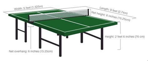 Ping Pong Table Dimensions - The Games Guy