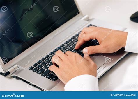 Man Typing Computer Keyboard Stock Image - Image of people, project: 14085023