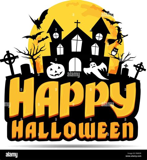 Happy Halloween logo. Vector illustration Stock Vector Image & Art - Alamy