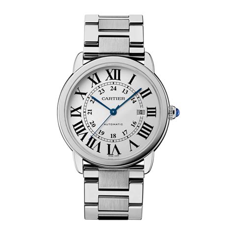 Cartier W6701011 Ronde Solo Stainless Steel Automatic Silver Dial Mens ...