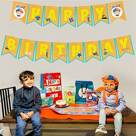 Blippi birthday banner, Blippi theme party decoration supplies. | Pricepulse