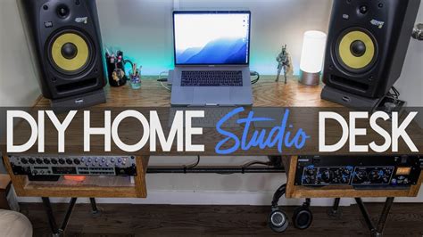 Industrial Style Music Studio Desk With Extending Keyboard ...