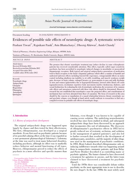 (PDF) Evidences of possible side effects of neuroleptic drugs: A ...