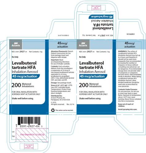 LEVALBUTEROL TARTRATE HFA INHALATION- levalbuterol tartrate aerosol, metered