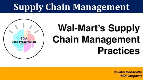 Walmart Supply Chain Management Practices