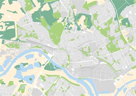 Vector City Map of Arnhem, Netherlands Stock Vector - Illustration of ...