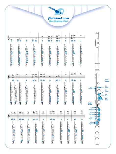 2024 Flute Fingering Chart Template - Fillable, Printable PDF & Forms | Handypdf