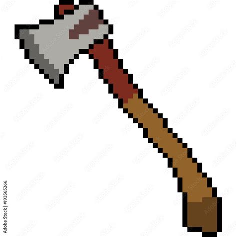 vector pixel art axe Stock Vector | Adobe Stock