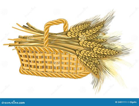 Wheat Harvest In Basket Stock Image - Image: 3401111