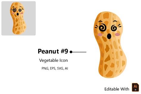 Emoji - Vegetable Peanut #9 Graphic by bixboxstudio · Creative Fabrica