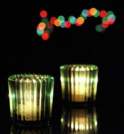 Green candles and colored lights Photograph by Paul Budge - Fine Art America