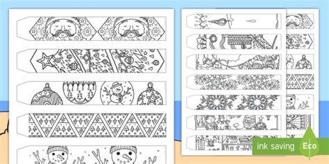 Christmas Mindfulness Colouring Paper Chain