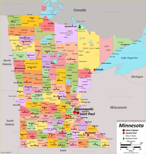 Minnesota State Map | USA | Maps of Minnesota (MN)