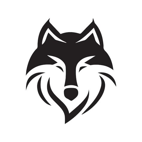 Premium Vector | Minimal modern wolf logo vector illustration in black and white icon