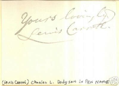 LEWIS CARROLL SIGNATURE (CHARLES DODGSON) | #19801404