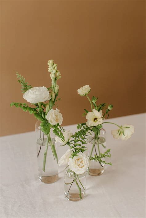 #weddingvales | Bud vases wedding, White wedding flowers, Wedding centerpieces