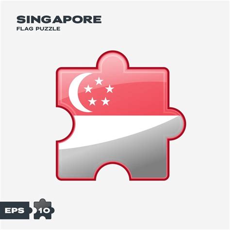 Premium Vector | Singapore flag puzzle