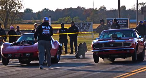 Corvette Vs Camaro - Epic Old School Chevy Race | Hot Cars