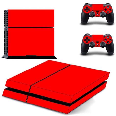 Red PlayStation 4 Vinyl Skin - Funky Console