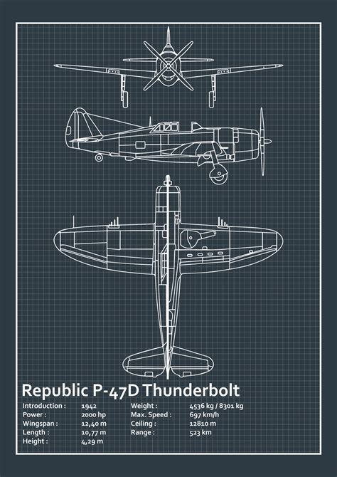 P-47 Thunderbolt blueprint by WilliamTr on DeviantArt